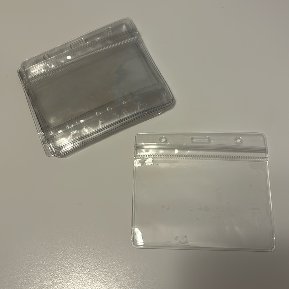 Set of 10 | Clear Protective Badge/Name Tag/Vaccine Card Holder